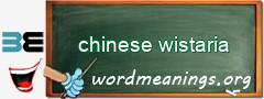 WordMeaning blackboard for chinese wistaria